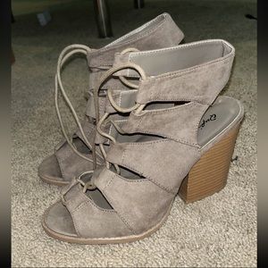 Suede wedges